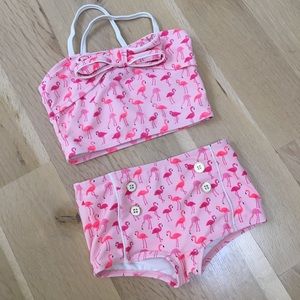 Cute Girls Janie and Jack Flamingo Swimsuit